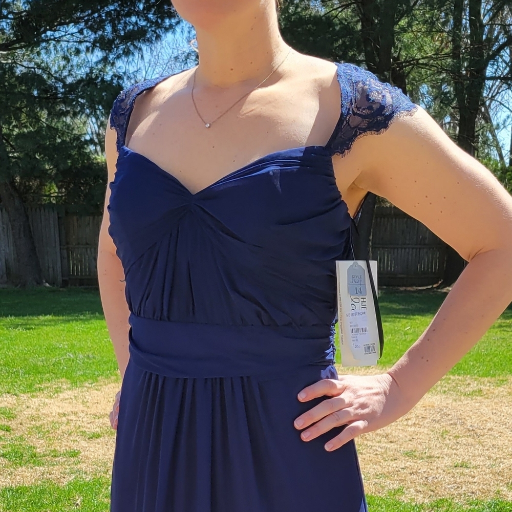 Navy (bridesmaid) gown